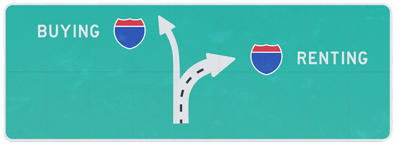 Buying or Renting sign