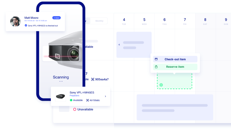equipment checkout software