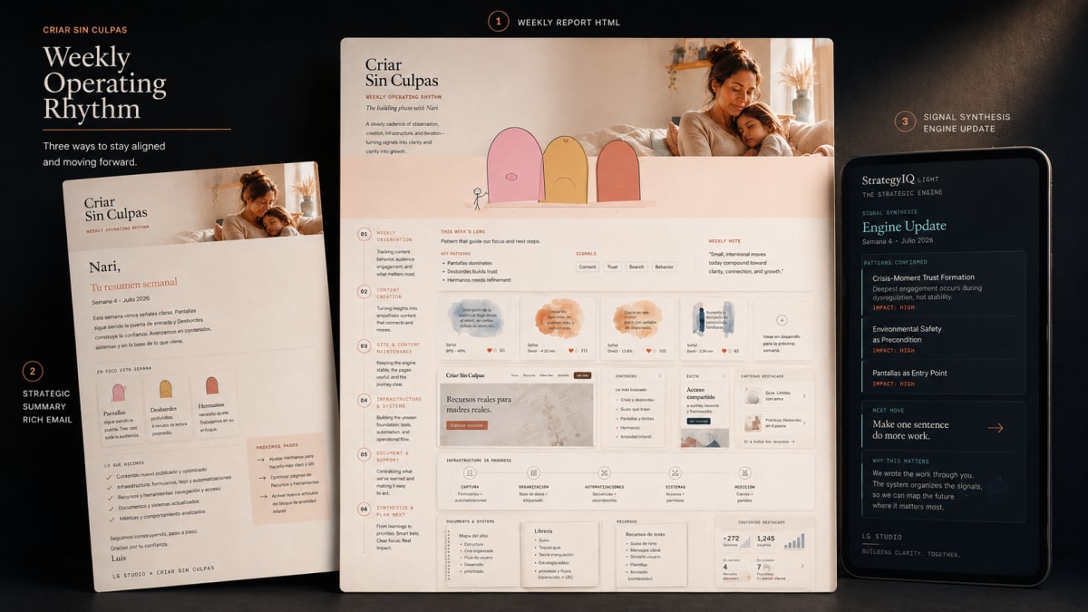 Operating rhythm and publishing cadence behind the public surface