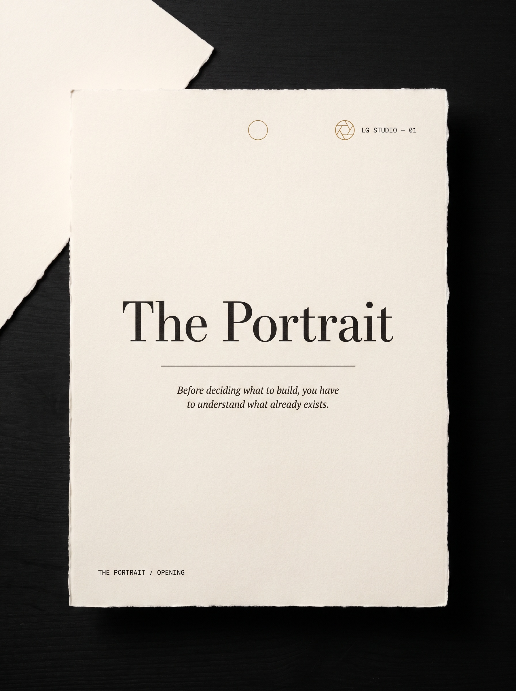 The Portrait opening letter