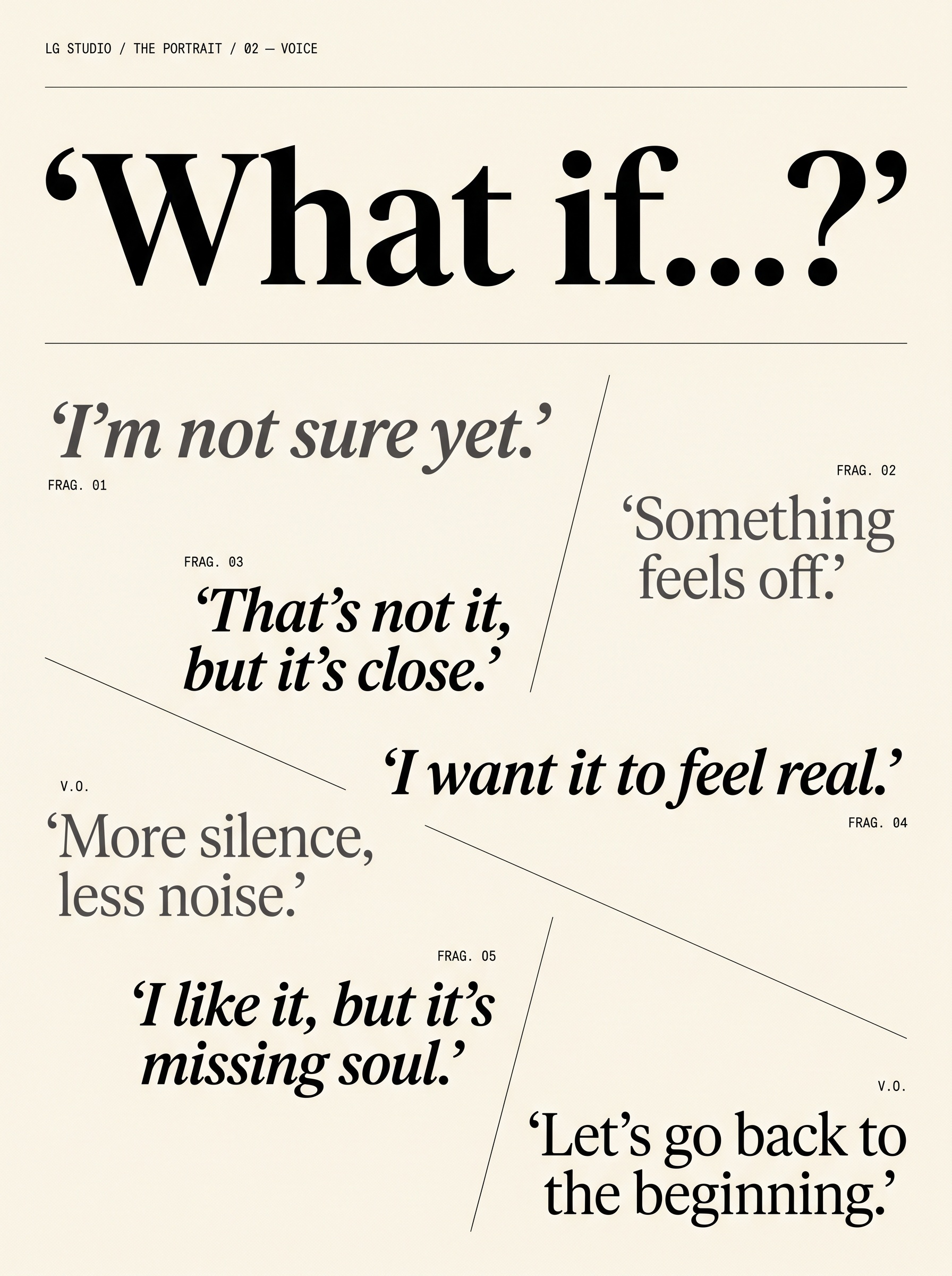 The Portrait voice specimen
