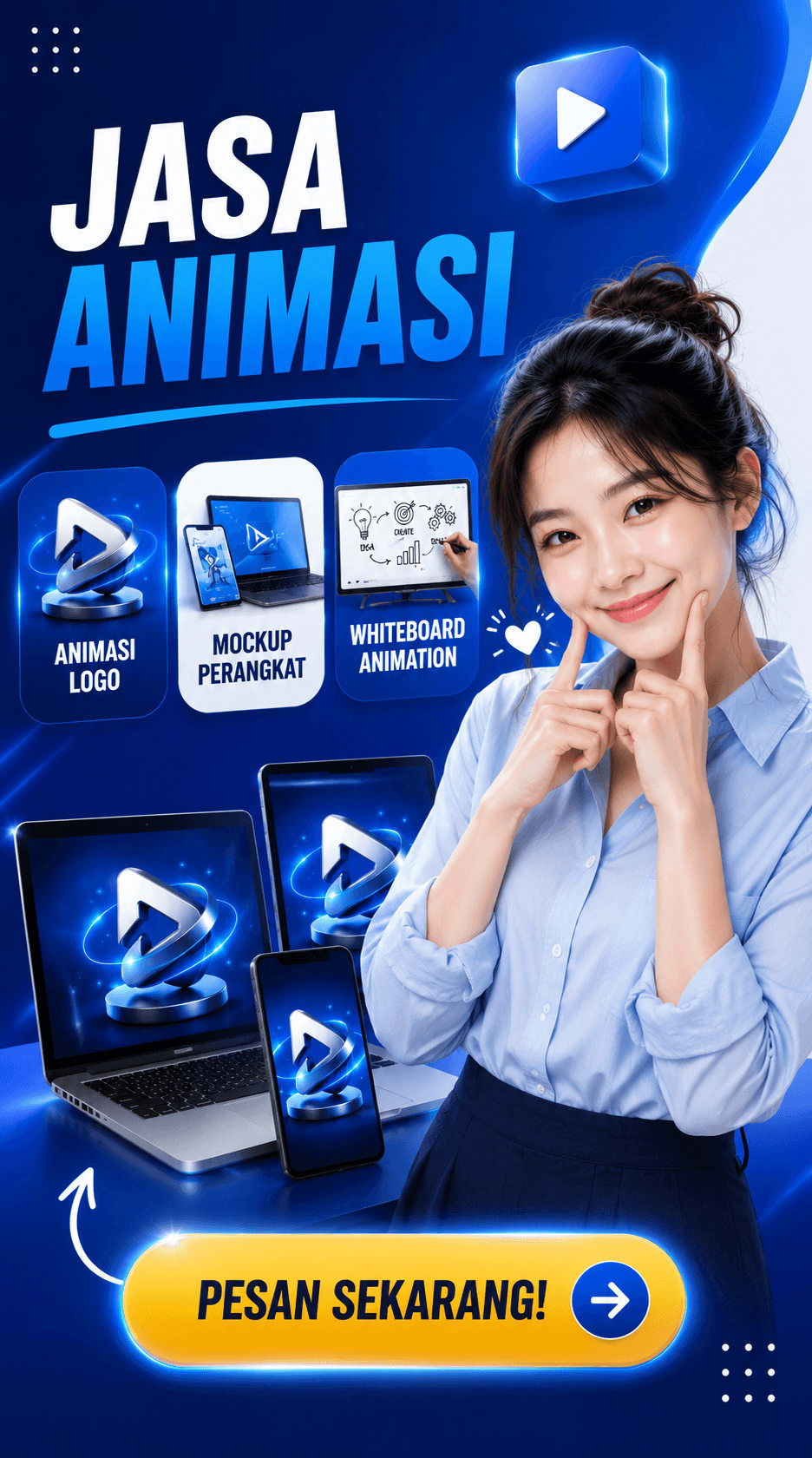 Pesan jasa animasi logo 3D sekarang - upgrade branding bisnis Anda hari ini