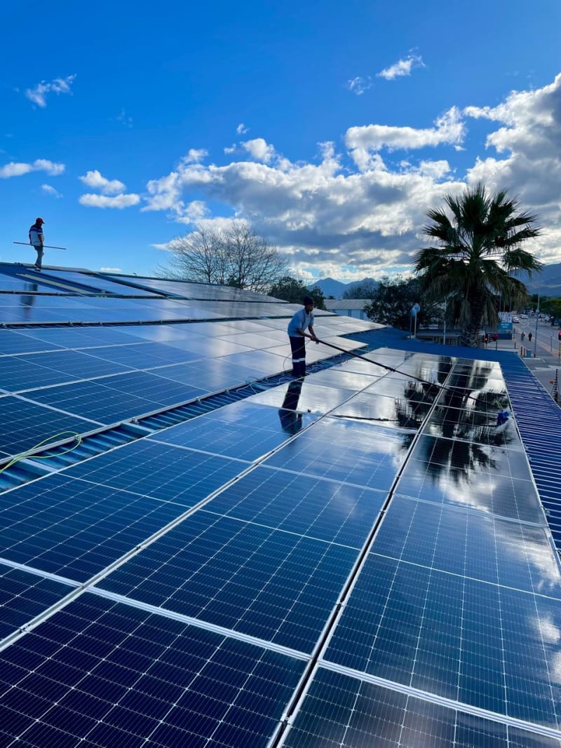 Commercial solar panel cleaning Garden Route