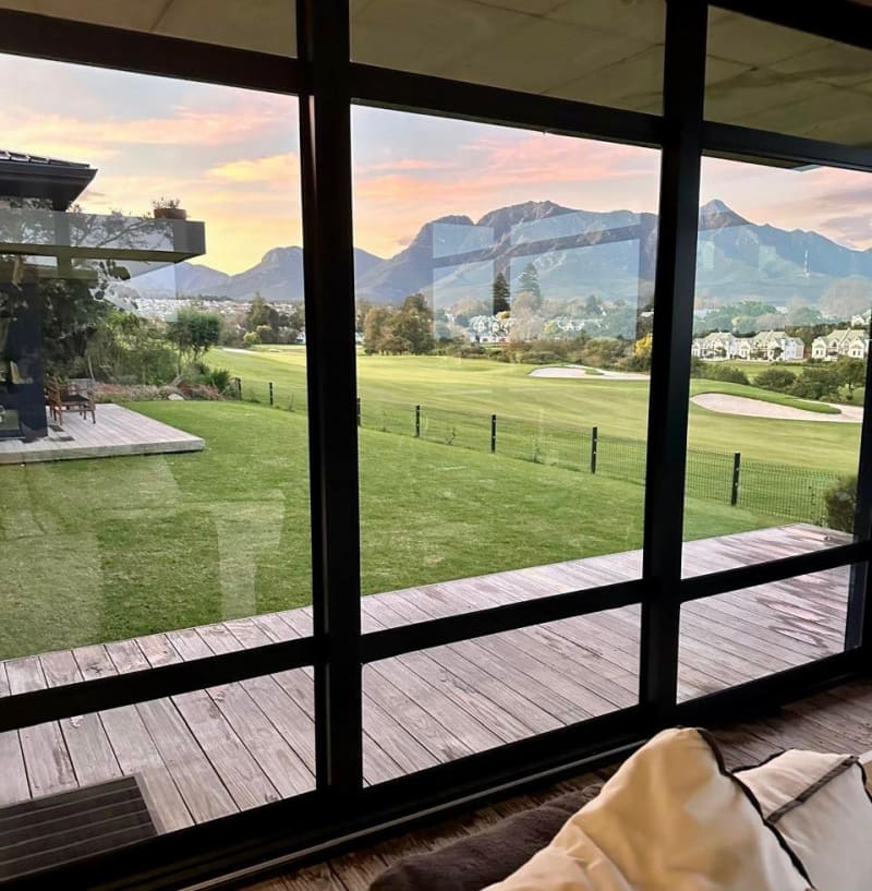 Crystal clear windows Fancourt golf course view