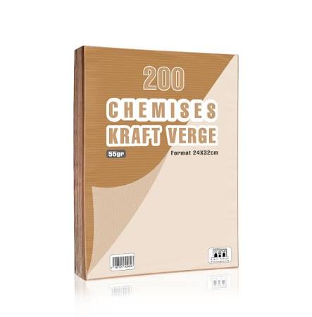 chemise kraft 200 pieces