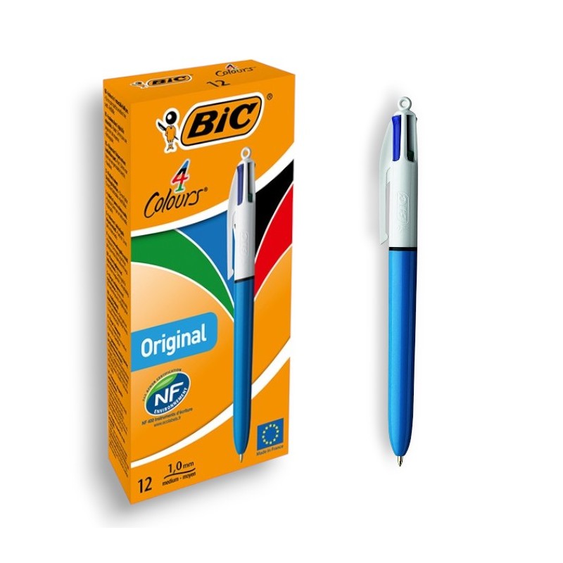 stylo tic tac 4 couleur de base bic