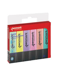 pochette de 6 fluo glitter penmark