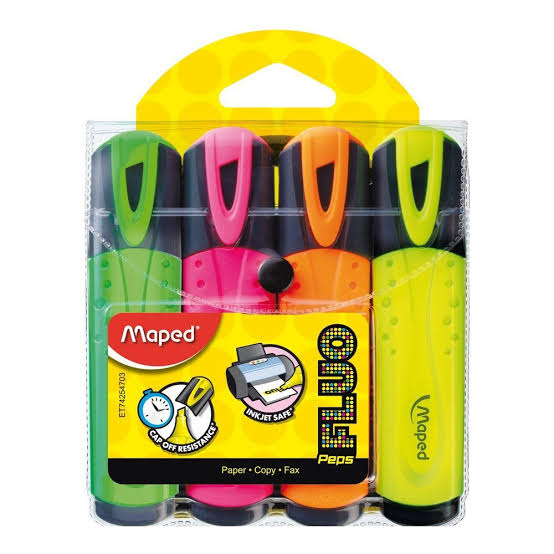 pochette de 4 fluo maped