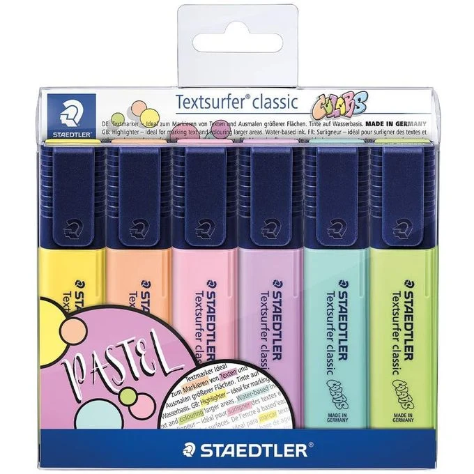 marqueure fluo steadtler 6couleurs