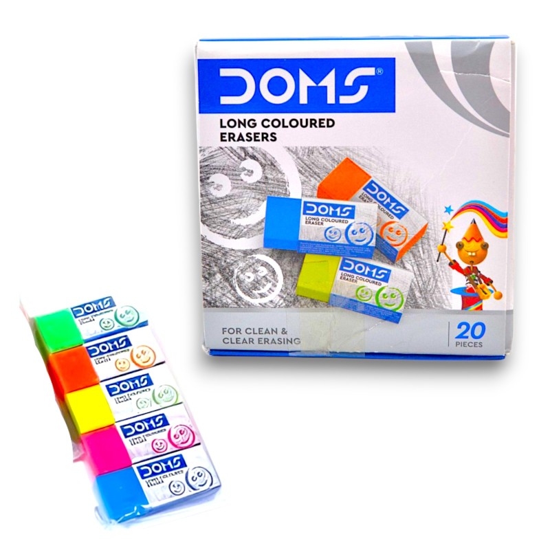 gomme mini colorée de 100p DOMS