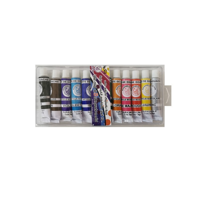 gouache de 12 cristal coq