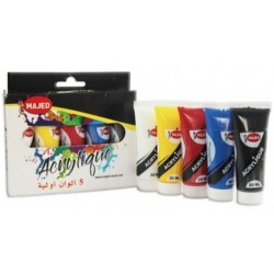 acrylique 20ml boite de 5 couleur Majed
