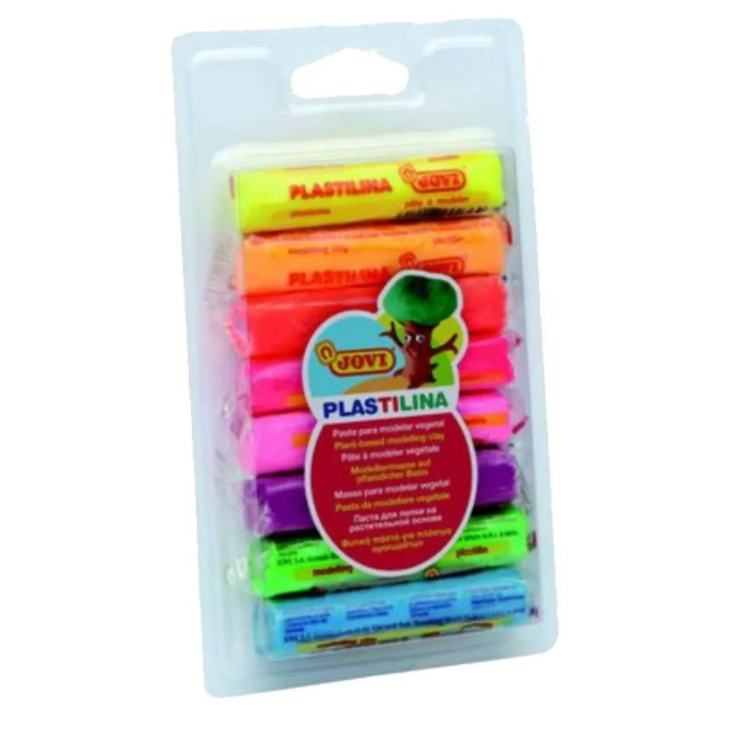 pate a modeler de 08 batons fluo jovi