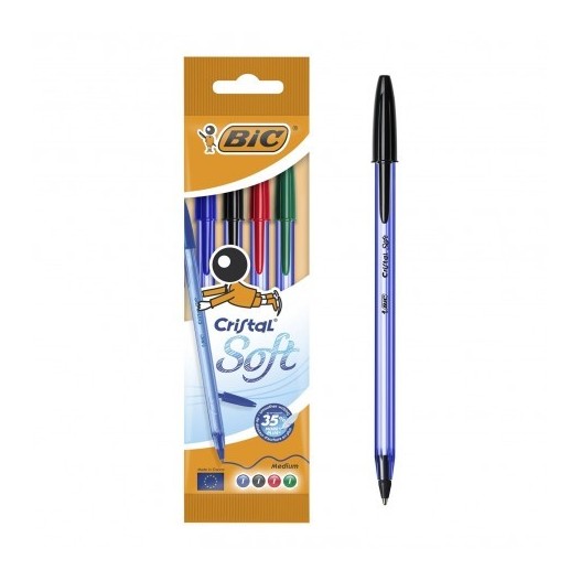 pochette de 4 stylo soft bic