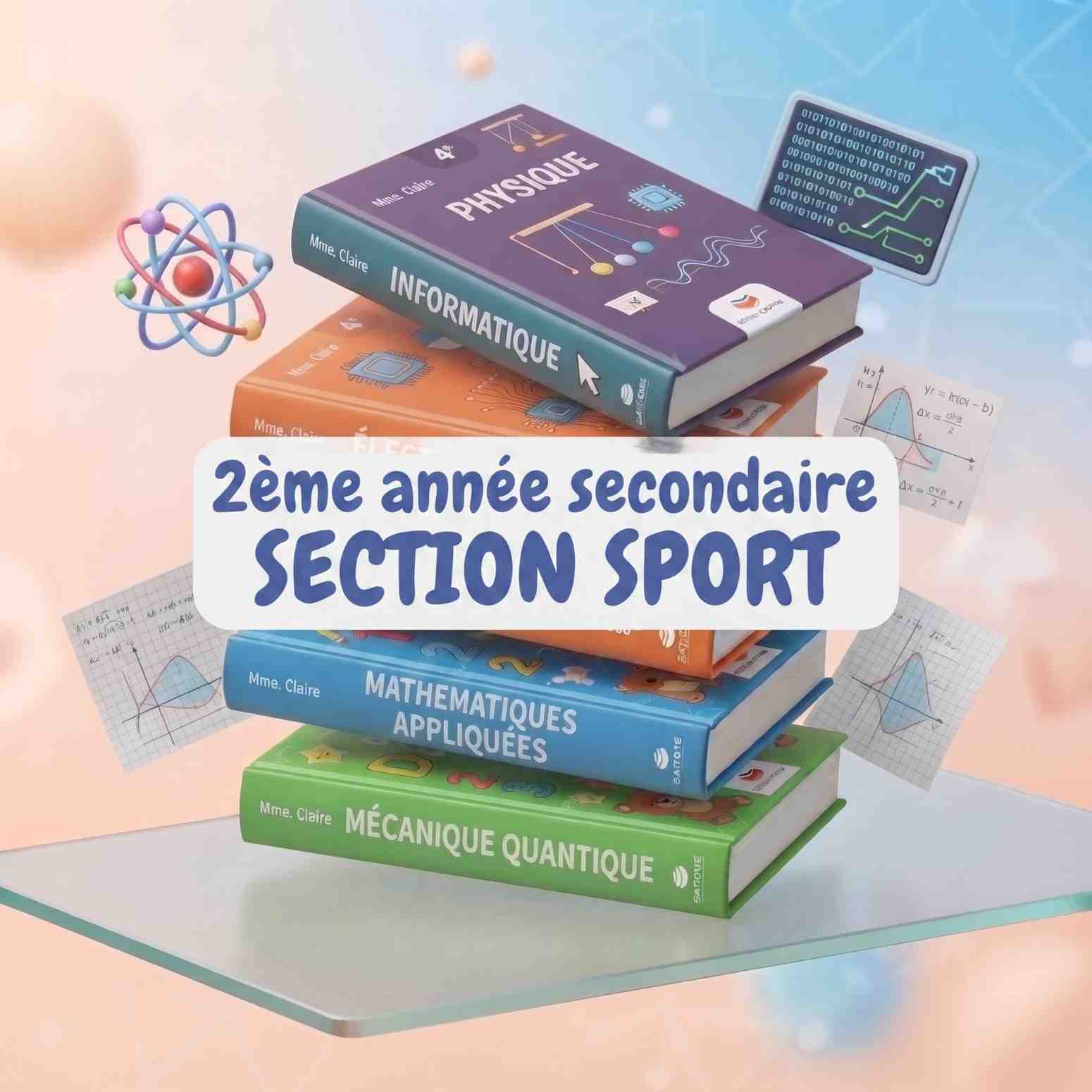 Pack Livres Scolaires : 2ème année secondaire SECTION SPORT