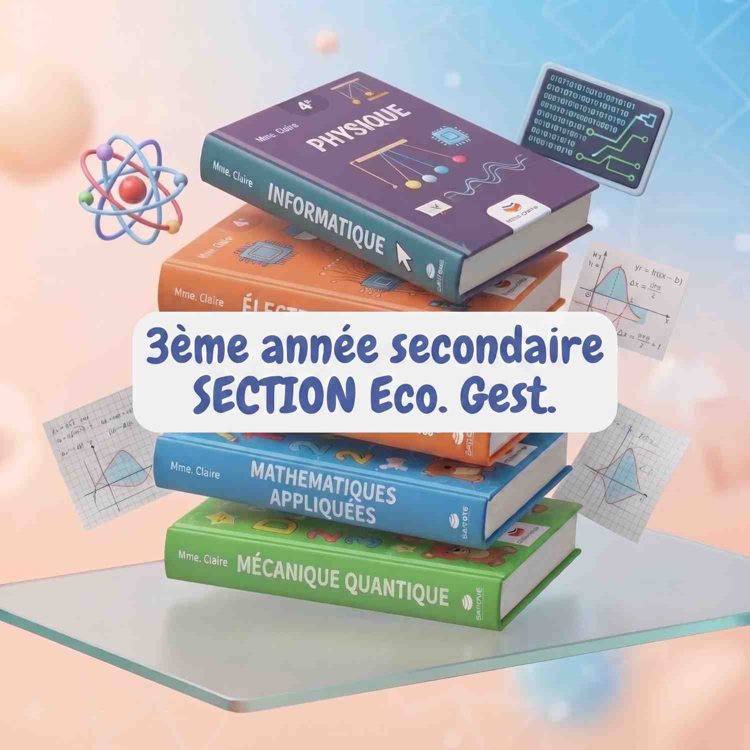 Pack Livres Scolaires : 3ème année secondaire SECTION Eco. Gest