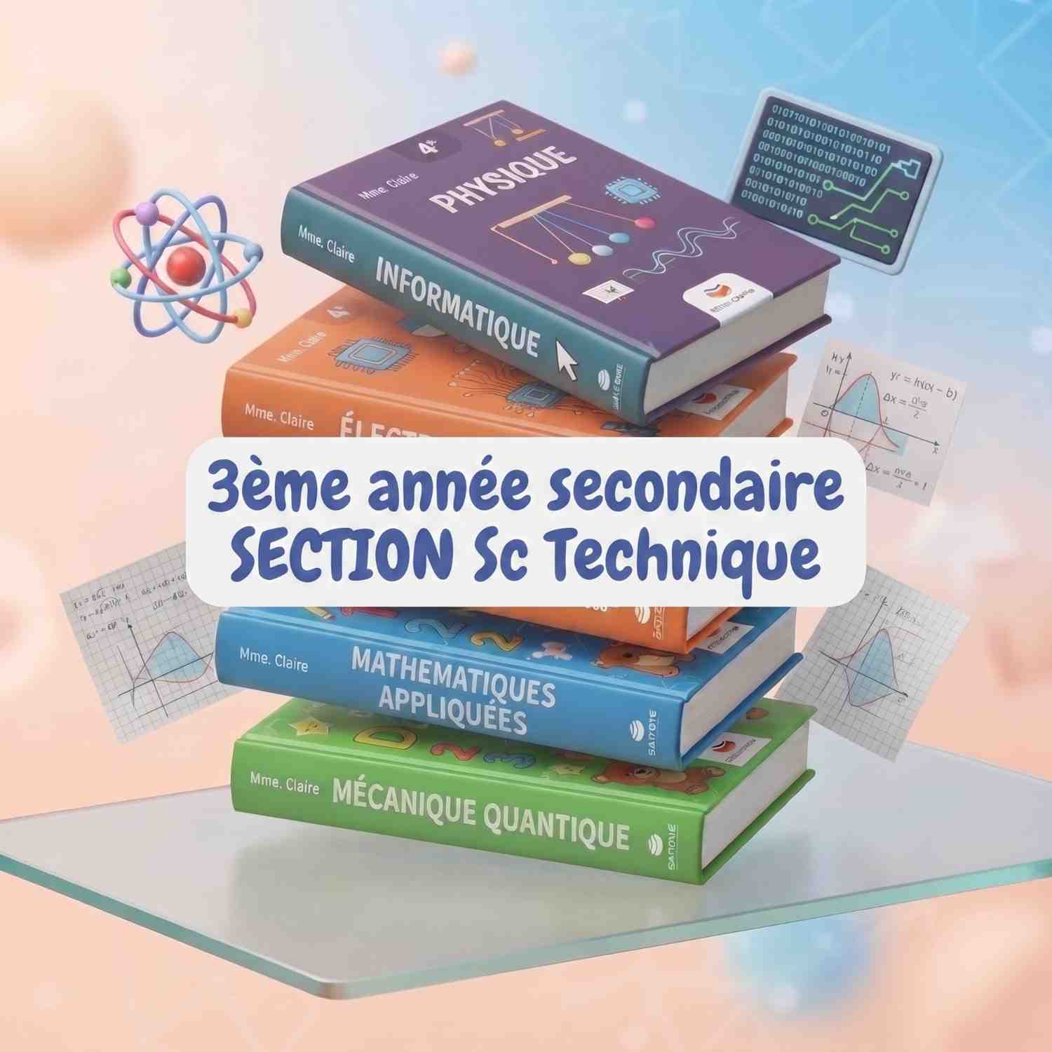 Pack Livres Scolaires : 3ème année secondaire SECTION Sc Technique