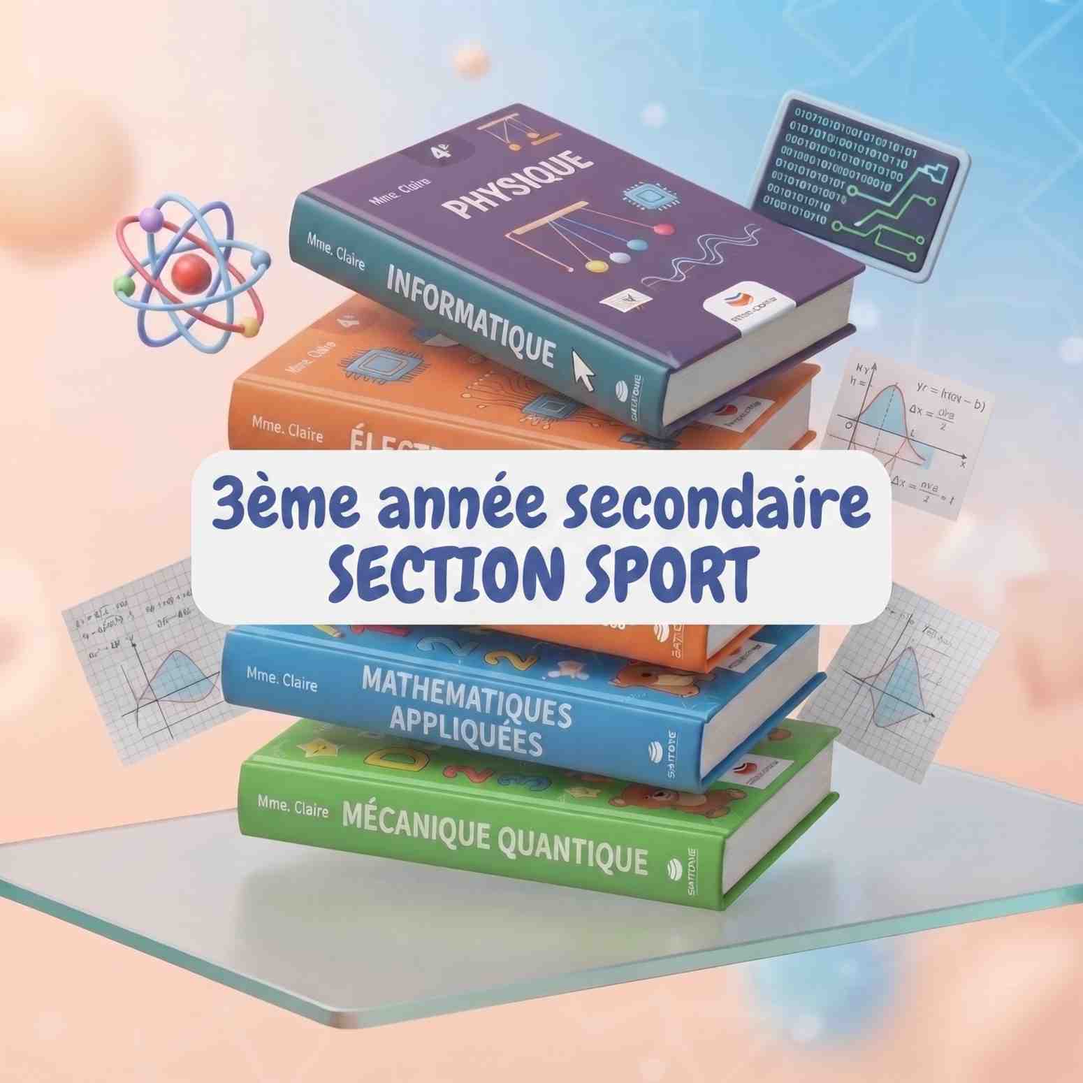 Pack Livres Scolaires : 3ème année secondaire SECTION SPORT