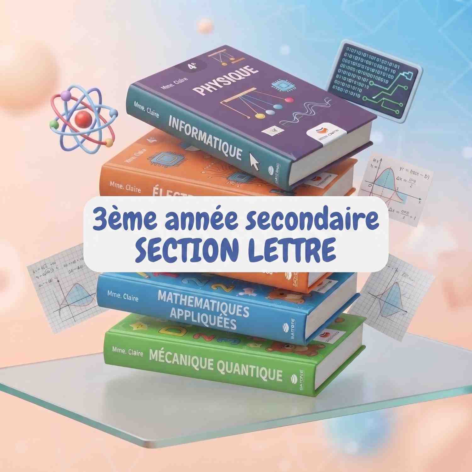 Pack Livres Scolaires : 3ème année secondaire SECTION LETTRE