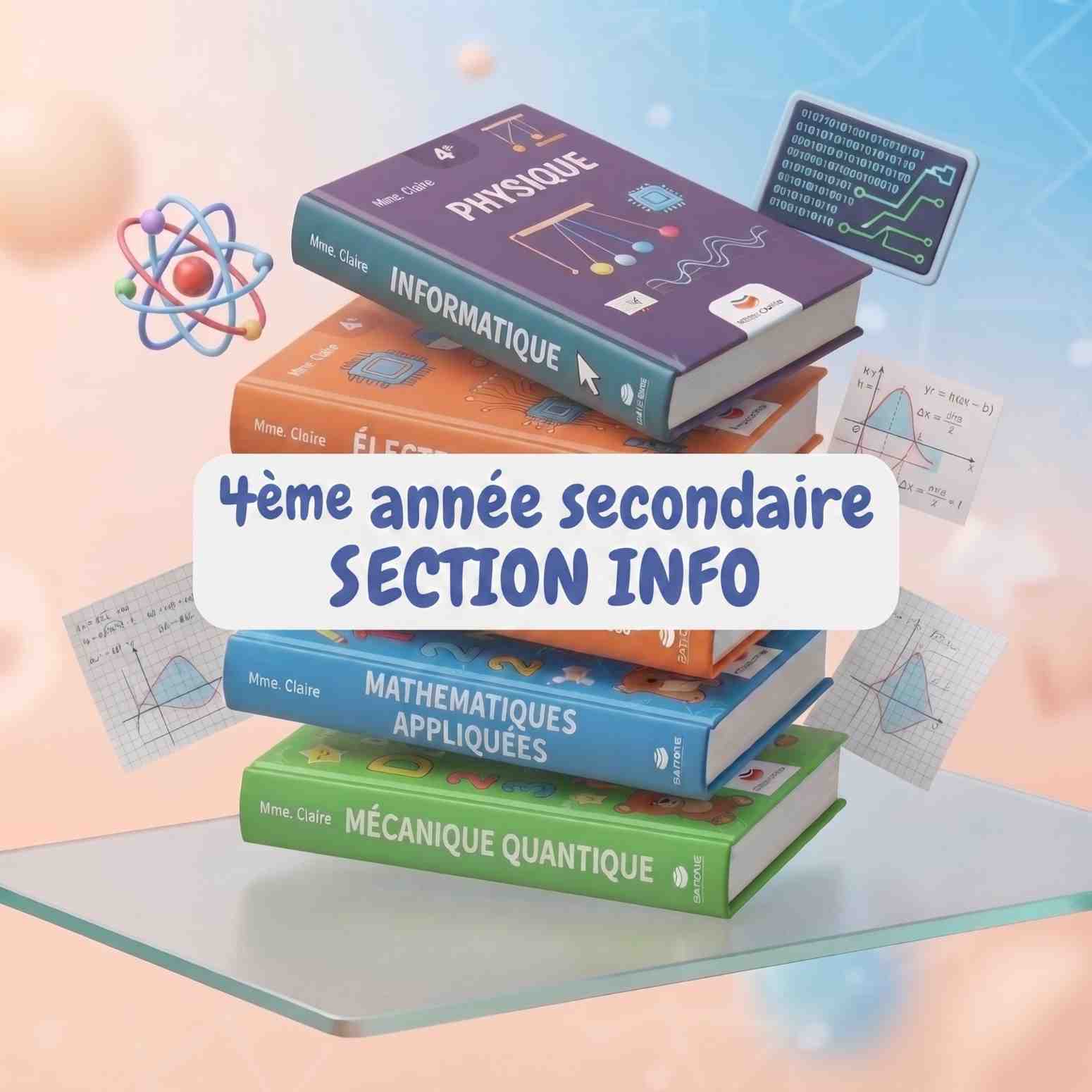 Pack Livres Scolaires : 4ème année secondaire (Bac INFO)