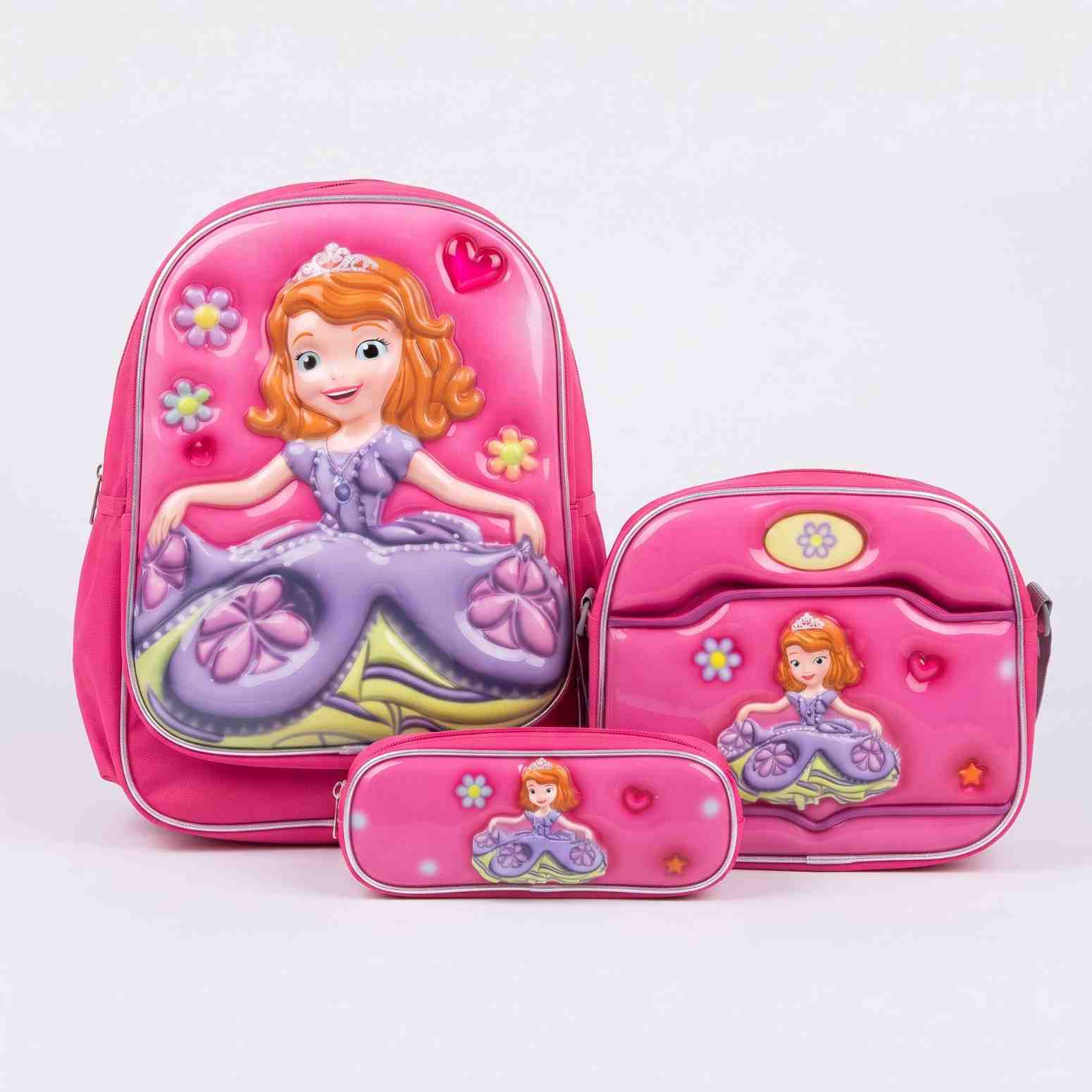 Ensemble Sac À Dos Avec Porte Goûter et Trousse - Princess