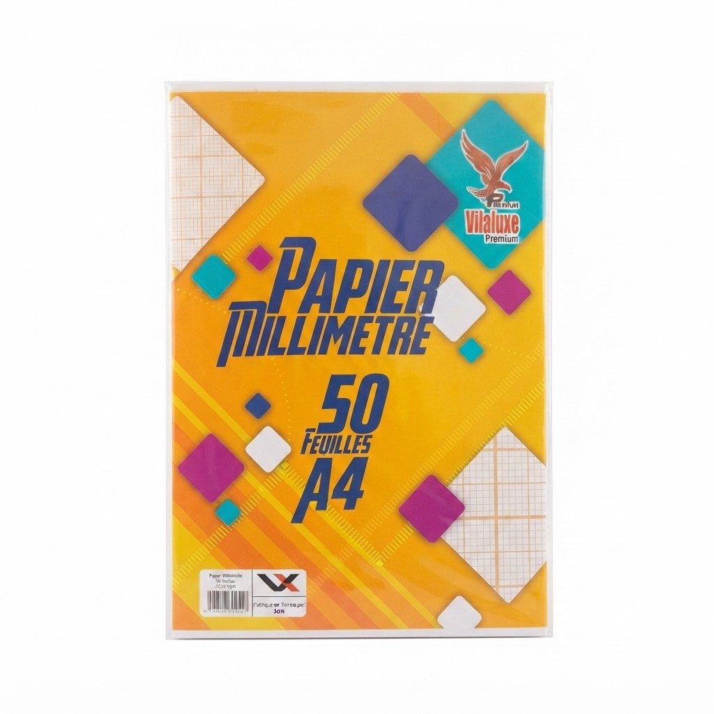 papier millimetre A4 50F Vilaluxe