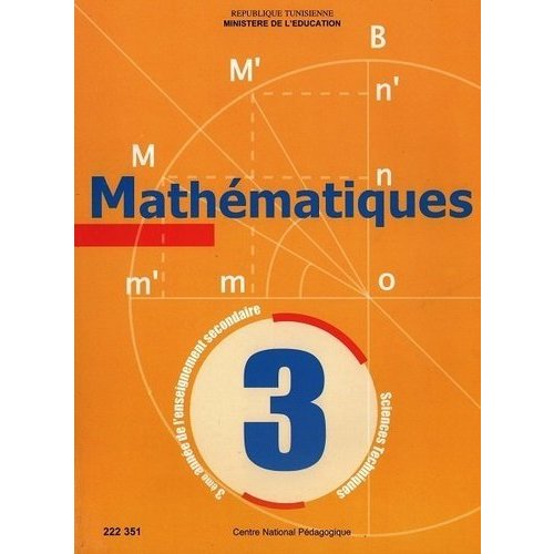 3ème année secondaire - MATHEMATIQUE TECH