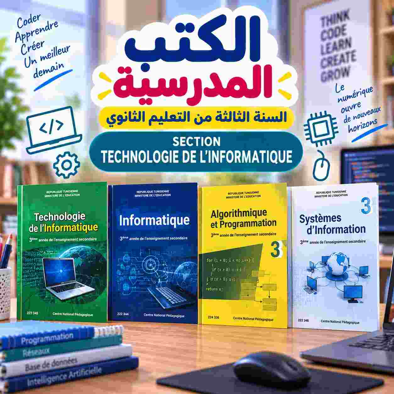 Série Livres Scolaires : 3ème année secondaire SECTION INFO