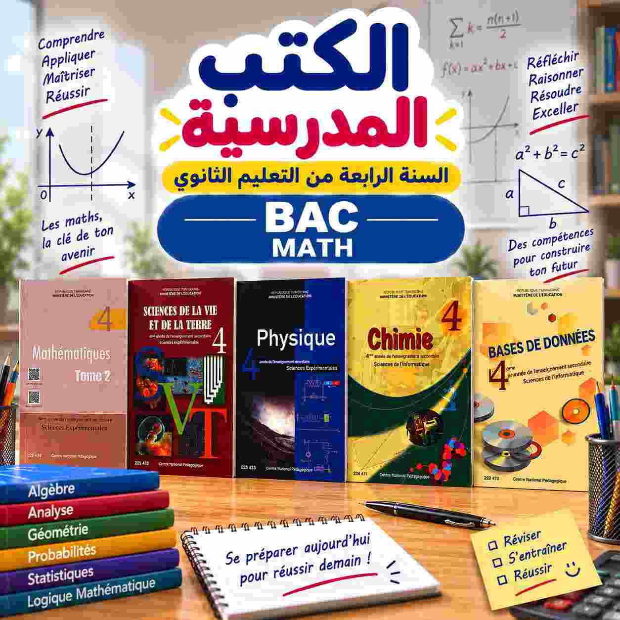 Série Livres Scolaires : 4ème année secondaire (Bac MATH)