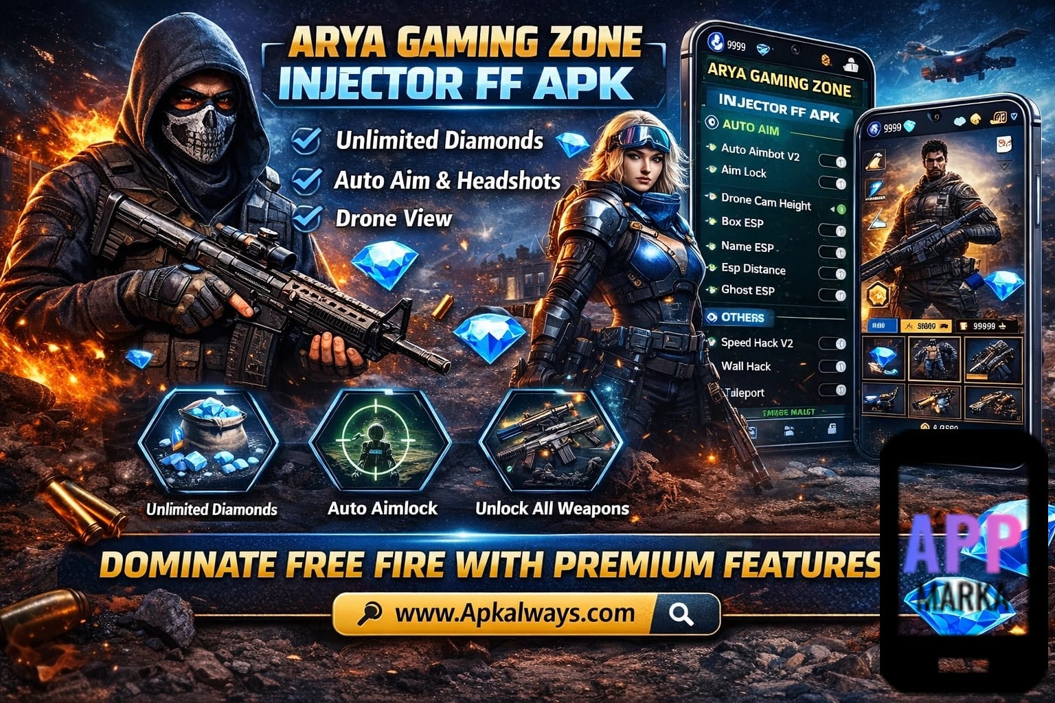 Arya Gaming Zone Injector FF download