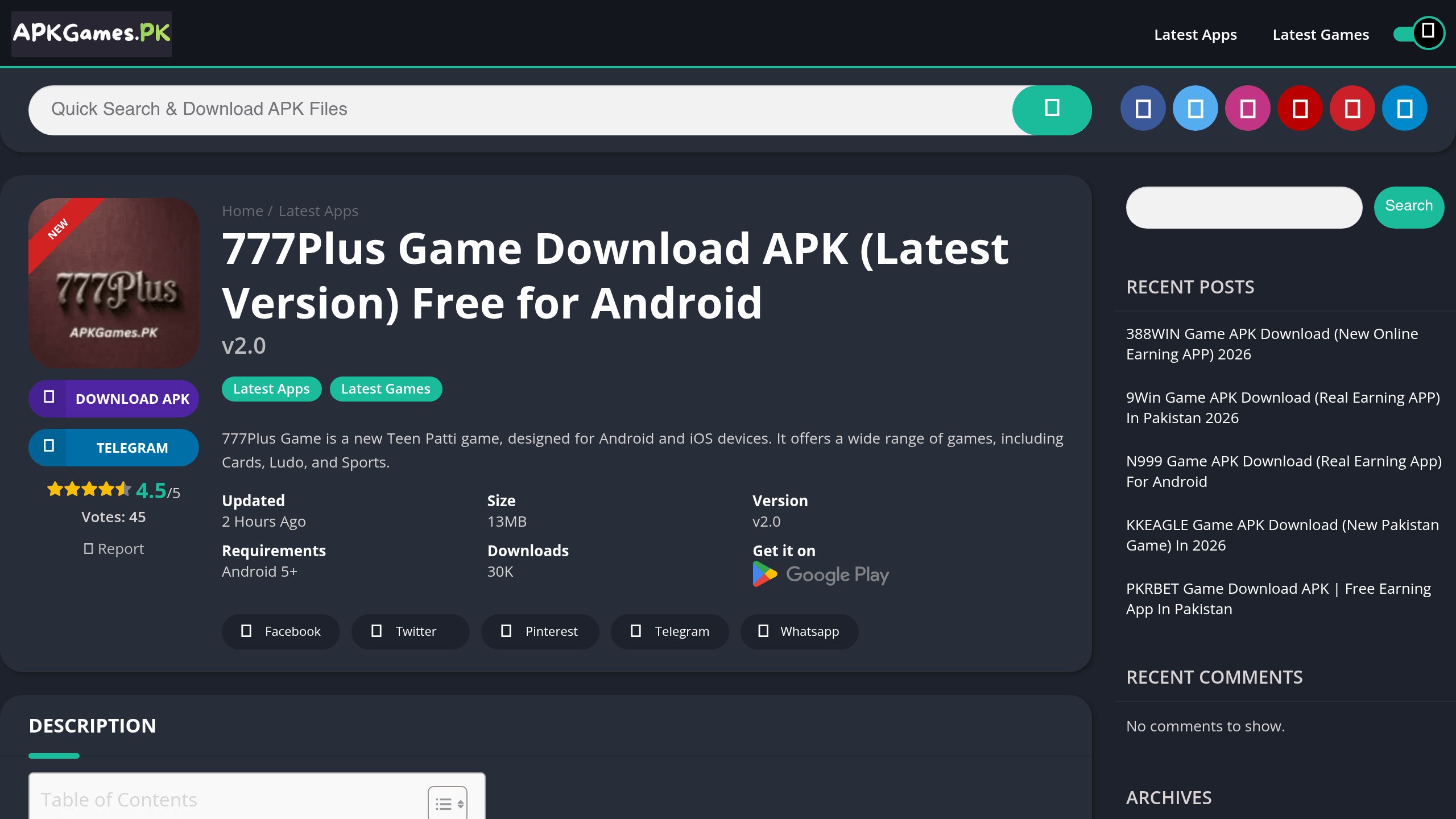 777Plus Game Download APK screenshot 1