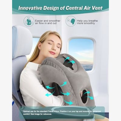 Inflatable tray table pillow online