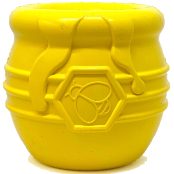 Large Honey Pot Durable Rubber Treat Dispenser & Enrichment Toy