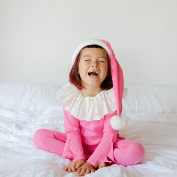 Pink Holiday Elf Pajama Costume