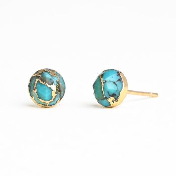 Serenity Swirl Turquoise Studs