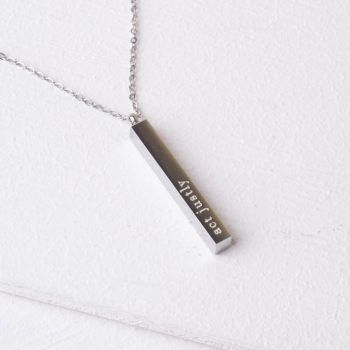 Give Justice Bar Necklace