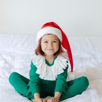 Green and Red Holiday Elf Pajama Costume