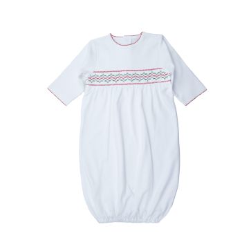Christmas Smocked Pima Gown, Boys, White