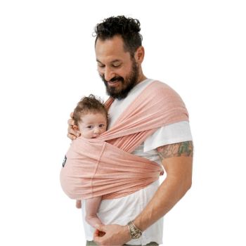 Baby K’tan Pre-Wrapped Ready To Wear - Active Yoga Heather Coral - Baby Carrier