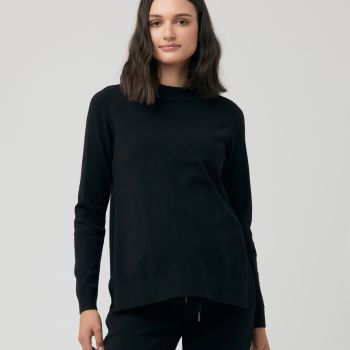 Morgan Side Split Nursing Knit Black