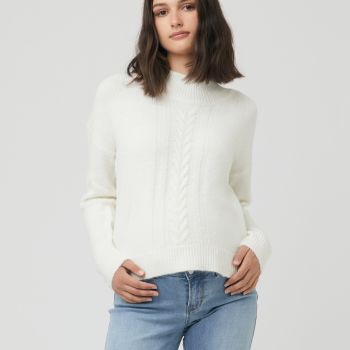 Debbie Cable Nursing Knit  Off White