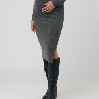 Dani Knit Skirt Charcoal Marle