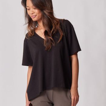 Everywhere Nursing & Maternity V-Neck Tee - Black