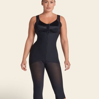 Post-Surgical Calf-Length Girdle with Front Hook-And-Zip Closure