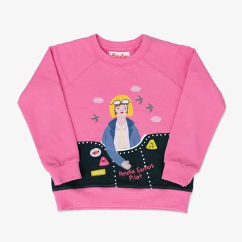 Amelia Earhart Embroidered Trailblazer Sweatshirt