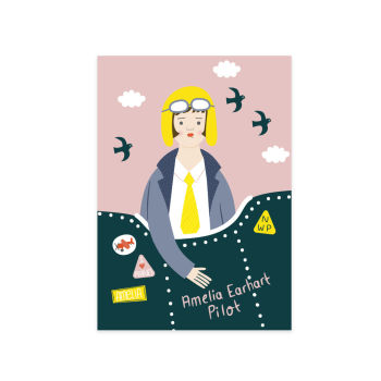 Amelia Earhart Art Print