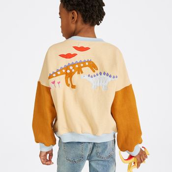 Embroidered Bomber Jacket - Paleontology