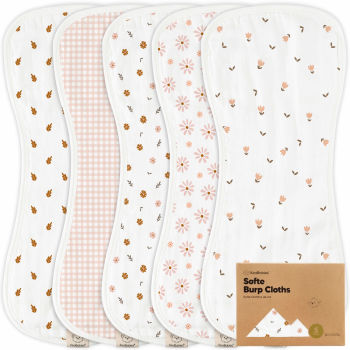 Softe Muslin Baby Burp Cloth (Petals)