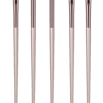Kabuki Blending Champagne Makeup Brush Set - 10 Pcs