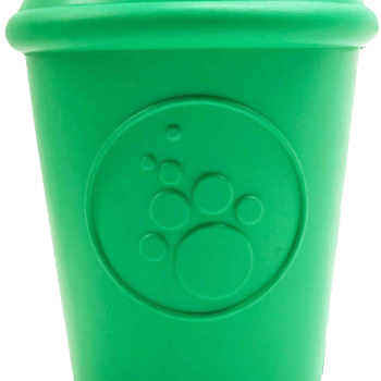 Coffee Cup Durable Rubber Chew Toy and Treat Dispenser